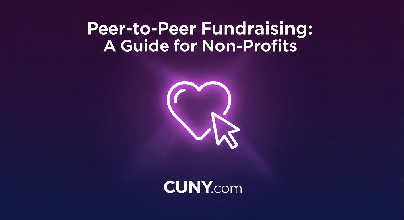 A guide to peer-to-peer fundraising, showing one person's support spreading to a network of people.
